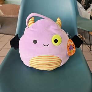 NWT Squishmallows Halloween Treat Pail Blaze Monster Bat Dracula Jazwares